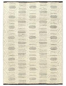 VidaXL Ručno tkani tepih od vune 80 x 150 cm bijelo-crni
