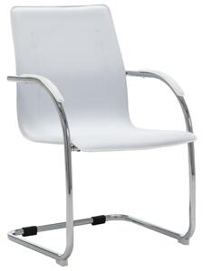 VidaXL Konzolna uredska stolica od umjetne kože bijela