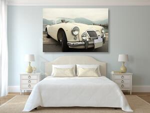 Slika bijelo luksuzno starodobno vozilo