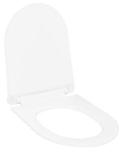 VidaXL Toaletna daska s mekim zatvaranjem i brzim otpuštanjem bijela