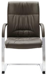 VidaXL Konzolna uredska stolica od umjetne kože siva