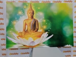 Slika zlatni Buddhe na lotosovom cvijetu