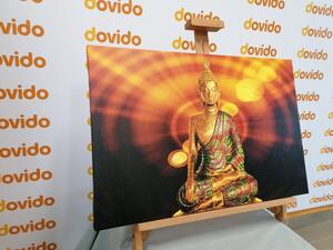 Slika kip Buddhe s apstraktnom pozadinom