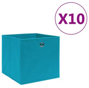 VidaXL Kutije za pohranu od netkane tkanine 10 kom 28x28x28 cm plave