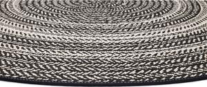 Crni vanjski tepih Universal Silvana Rutto, ⌀ 120 cm