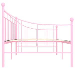 Okvir za dnevni ležaj ružičasti metalni 90 x 200 cm