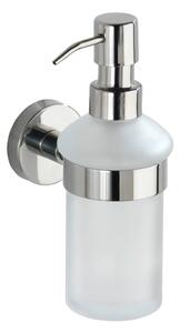 Bijeli zidni dozator za sapun s držačem od nehrđajućeg čelika Wenko Bosio