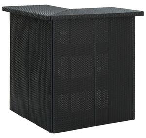 VidaXL Kutni barski stol crni 100 x 50 x 105 cm od poliratana