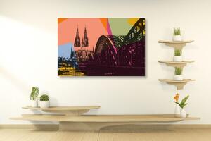 Slika ilustracija grada Köln - 60x40