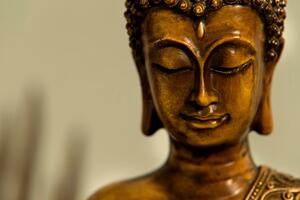 Slika brončana glava Buddhe