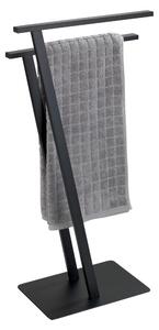 Crni držač za ručnike od nehrđajućeg čelika Wenko Lirio