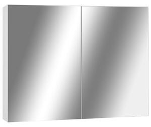 VidaXL Kupaonski ormarić s ogledalom bijeli 80 x 15 x 60 cm MDF