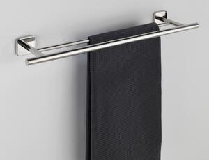 Dvostruki zidni držač za ručnike od nehrđajućeg čelika Wenko Mezzano Duo
