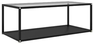VidaXL Stolić za kavu prozirni i crni 100 x 50 x 35 cm kaljeno staklo