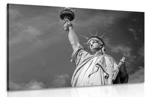 Slika Kip slobode u crno-bijelom dizajnu
