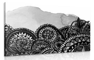 Slika Mandala u crno-bijelom dizajnu