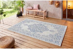 Plavo-krem vanjski tepih NORTHRUGS Tilos, 200 x 290 cm