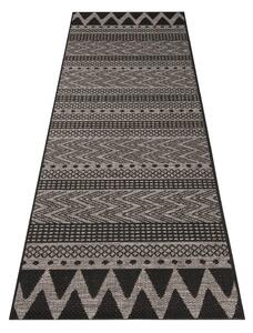 Black Friday - Crno-bež vanjski tepih NORTHRUGS Sidon, 70 x 200 cm