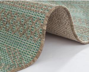 Zeleno-bež vanjski tepih NORTHRUGS Sidon, 70 x 200 cm