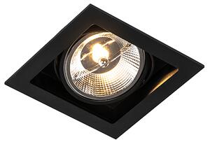Moderni ugradbeni reflektor crni 18 cm podesiv - Artemis 111