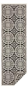 Crno-krem vanjski tepih NORTHRUGS Jardin, 80 x 350 cm