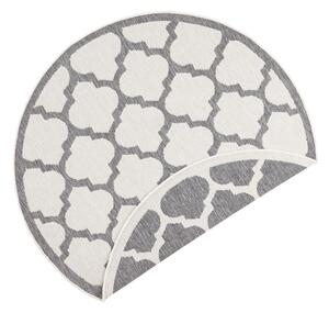 Sivo-krem vanjski tepih NORTHRUGS Palermo, ⌀ 140 cm