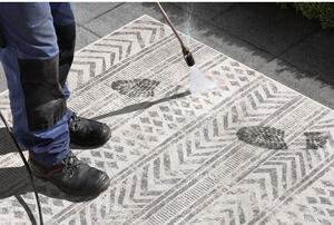 Sivo-krem vanjski tepih NORTHRUGS Biri, 80 x 250 cm