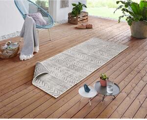 Sivo-krem vanjski tepih NORTHRUGS Biri, 80 x 250 cm