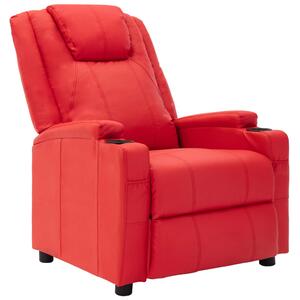 VidaXL 321309 Reclining Chair Red Faux Leather