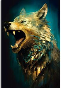 Slika plavo-zlatni vuk