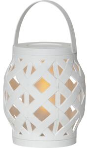Bijela lampa Star Trading Flame Lantern, visina 16 cm