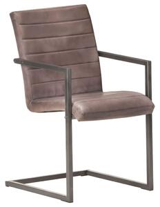 VidaXL Konzolne blagovaonske stolice od prave kože 6 kom smeđe