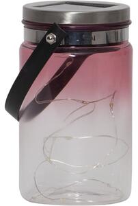 Vanjska solarna lampa Star Trading Tint Lantern Pink, visina 15 cm
