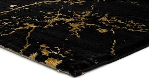 Crni tepih Universal Gold Marble, 60 x 120 cm