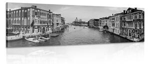 Slika slavni kanali u Veneciji u crno-bijelom dizajnu