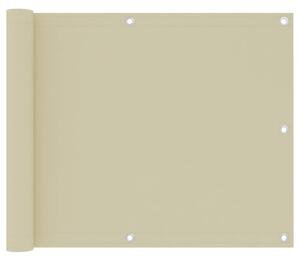 VidaXL Balkonski zastor krem 75 x 500 cm od tkanine Oxford