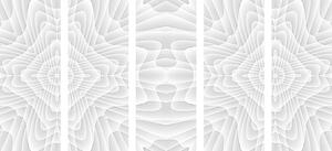 5-dijelna slika s kaleidoskopskim uzorkom