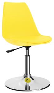VidaXL Okretne blagovaonske stolice od umjetne kože 4 kom žute