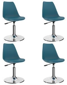 VidaXL 324206 Swivel Dining Chairs 4 pcs Turquoise Faux Leather