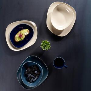 Tamnoplavi porculanski tanjur za salatu Villeroy & Boch Like Organic, 21 cm