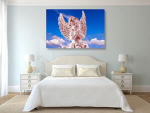 Slika ružičasti brižni anđeo na nebu