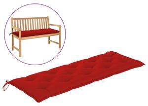VidaXL Jastuk za vrtnu klupu crveni 150 x 50 x 7 cm od tkanine