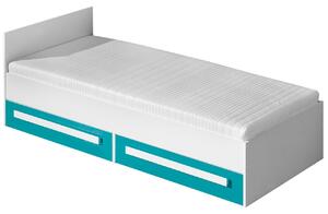 Zondo.hr Jednostruki krevet 90cm Rowan RL11 (bijela + tirkizna). 1122864