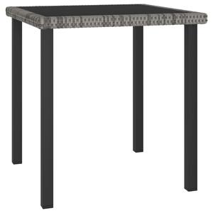 VidaXL Vrtni blagovaonski stol sivi 70 x 70 x 73 cm od poliratana