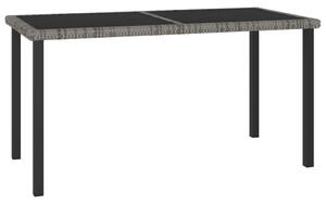 VidaXL Vrtni blagovaonski stol sivi 140 x 70 x 73 cm od poliratana
