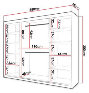 Ormar za garderobu Torro 2250 (crna)