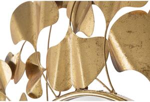 Zidno ogledalo u zlatnoj boji Mauro Ferretti Leaf Gold, ø 81 cm