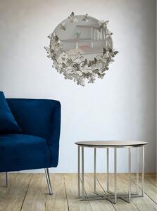 Zidno ogledalo u srebrnoj boji Mauro Ferretti Round Silver, ø 74 cm
