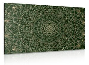Slika detaljna ukrasna Mandala u zelenoj boji