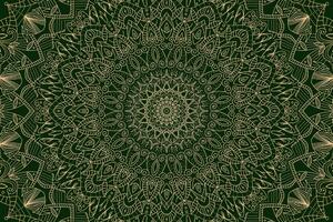 Slika detaljna ukrasna Mandala u zelenoj boji